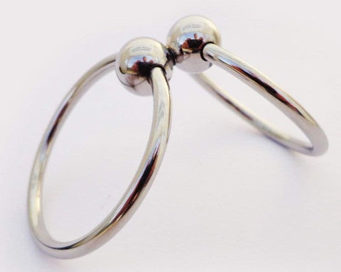 Hells Couture Cock Ring Duo Glans & Ball with Frenulum Stimulation - Cock Rings
