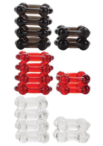 California Exotics Colt Buckshot Silicone Cock Rings with Textured Bulbs - Cock Rings