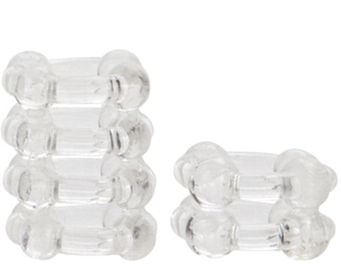 California Exotics Colt Buckshot Silicone Cock Rings with Textured Bulbs - Cock Rings