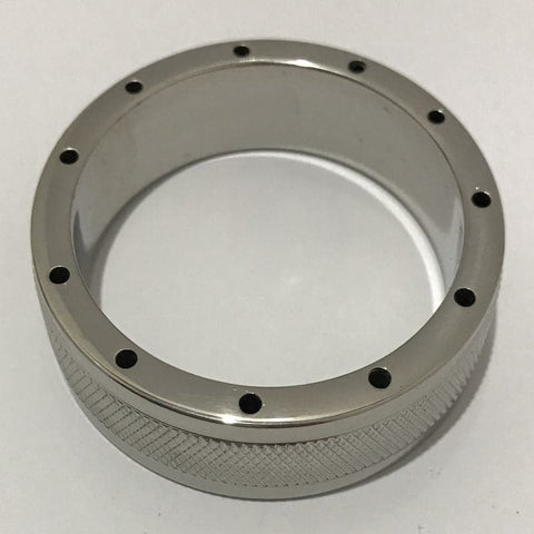 Hells Couture Cool & Knurl Steel Cock Ring Premium Stainless Steel - Cock Rings