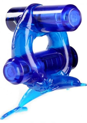 Zero Tolerance Crossbones Diving Dolphin Double Bullet Cock Ring Dual Motors - Cock Rings