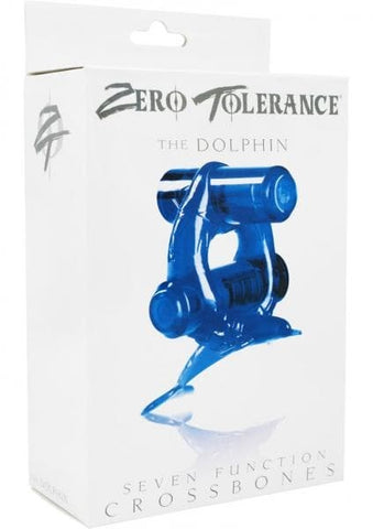 Zero Tolerance Crossbones Diving Dolphin Double Bullet Cock Ring Dual Motors - Cock Rings