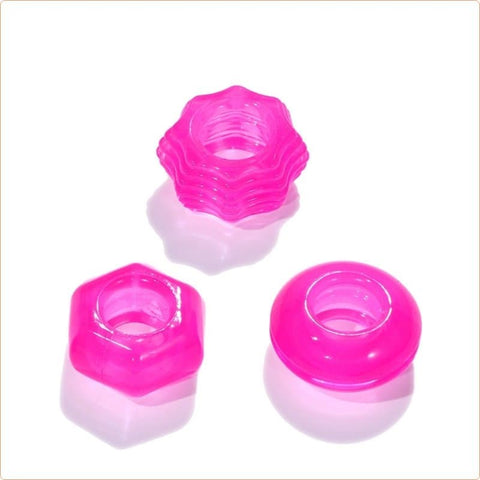 BDStyle Crystal Cock Ring Set Stretchy TPE Material - Ball and Cock Toys