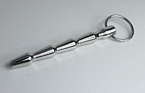 Cyber Bites Steel Penis Plug With Glans Ring - Penis Plugs