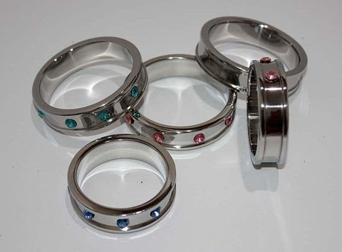 Deep Shallow Cock Ring 55mm Rose Quartz - Cock Rings