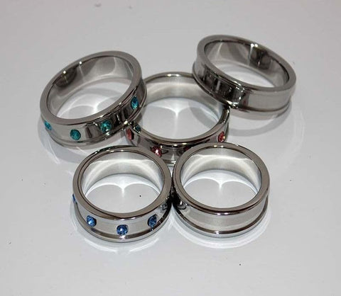 Deep Shallow Cock Ring 55mm Rose Quartz - Cock Rings