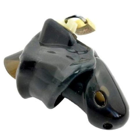 BDStyle Dick Cage Silicone Chastity Device Black with Locking Mechanism - Male Chastity