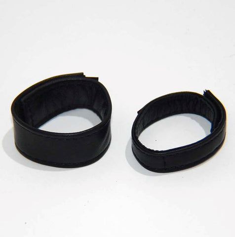 BDStyle Discreet Romance Leather Cock Ring Adjustable Velcro Closure - Cock Rings