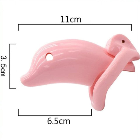 BDStyle Dolphin Male Chastity Device Ergonomic Design Multiple Ring Sizes - Male Chastity