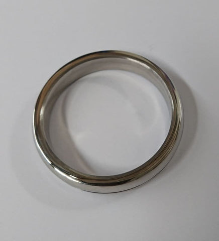 Hells Couture Donut Steel Cock Ring Grooved Surgical Grade Enhancement - Cock Rings