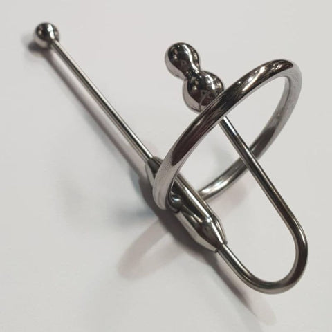 Unleash Intense Sensations Deluxe Urethral Plug & Ring Set with Dual Bobble - Penis Plugs