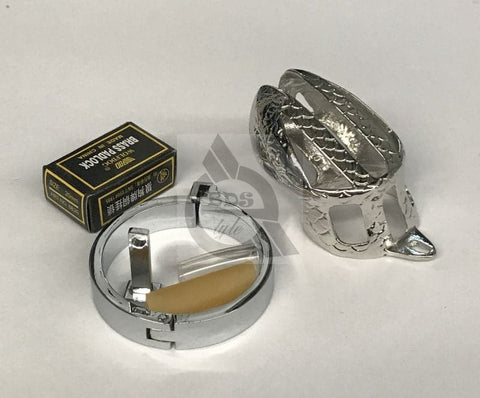 BDStyle Dragon Scale Pattern Cock Cage Stainless Steel Chastity Device - Male Chastity