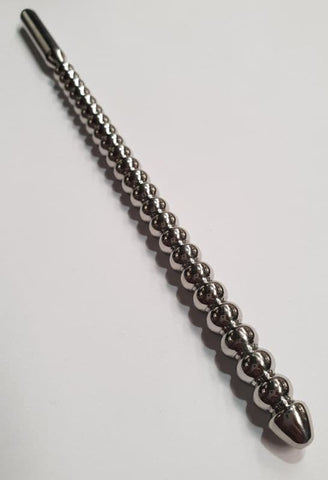Hells Couture Duke Ribbed Steel Urethral Sound Medical Grade Metal - Penis Plugs