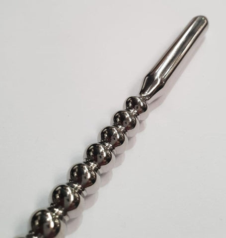 Hells Couture Duke Ribbed Steel Urethral Sound Medical Grade Metal - Penis Plugs
