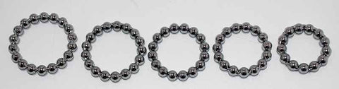 BDStyle Essential Balled Cock Ring Metal Construction with Textured Balls - Cock Rings