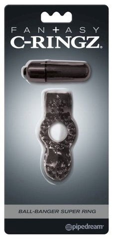 Pipedream Products Fantasy C Ringz Ball Banger Super Ring with Vibration - Cock Rings