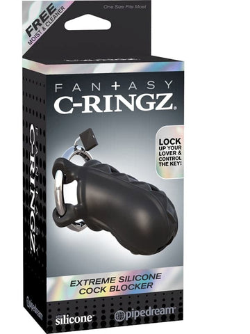 Pipedream Fantasy C Ringz Extreme Silicone Cock Blocker Chastity Cage - Male Chastity