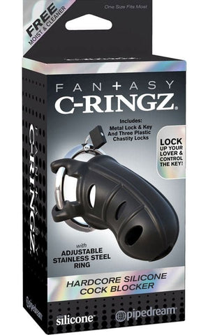 Pipedream Fantasy C-Ringz Hardcore Silicone Cock Blocker - Male Chastity