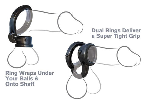 Pipedream Fantasy C Ringz Ironman Duo Stretchy Cock Ring Dual Enhancement - Cock Rings