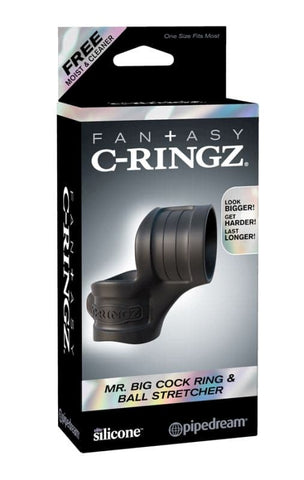 Fantasy C Ringz Mr. Big Cock Ring and Ball Stretcher Dual Action Design - Cock Rings