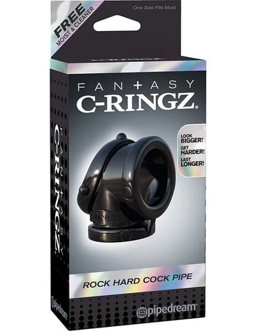 Pipedream Fantasy C Ringz Rock Hard Cock Pipe Penis Ring Dual Action Design - Cock Rings