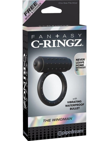 Pipedream Fantasy C Ringz The Wingman Vibrating Cock Ring with Bullet - Cock Rings