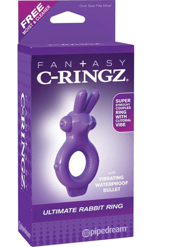 Pipedream Fantasy C Ringz Ultimate Rabbit Ear Cock Ring with Dual Stimulation - Vibrating Cock Rings