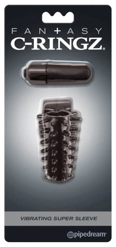 Pipedream Products Fantasy C Ringz Vibrating Super Sleeve with Textured Design - Cock Rings