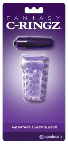 Pipedream Products Fantasy C Ringz Vibrating Super Sleeve with Textured Design - Cock Rings