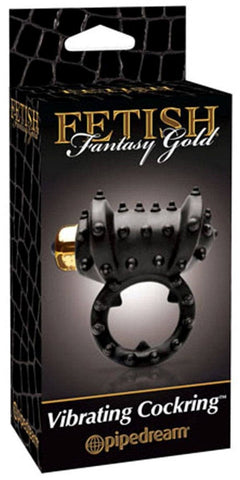 Pipedream Fetish Fantasy Gold Vibrating Cock Ring with Removable Bullet - Vibrating Cock Rings