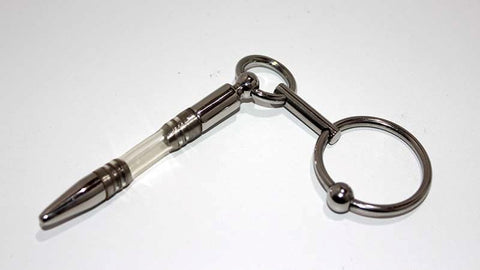 Hells Couture Flexible Penis Plug With Steel Glans Ring Dual Stimulation - Penis Plugs
