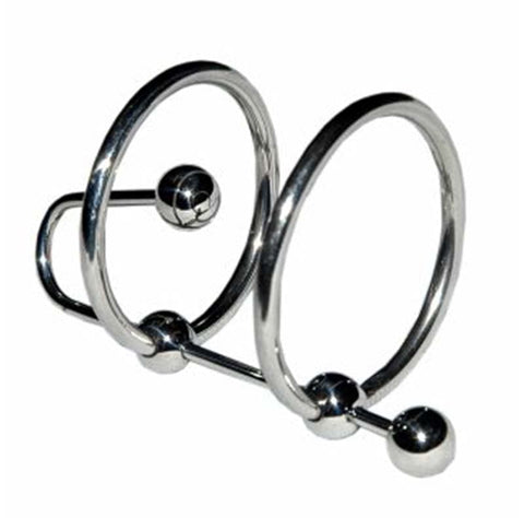 Hells Couture Freak Out Nation Sperm Plug & Dual Glans Dual Rings - Penis Plugs