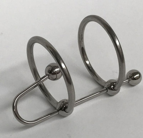 Hells Couture Freak Out Nation Sperm Plug & Dual Glans Dual Rings - Penis Plugs