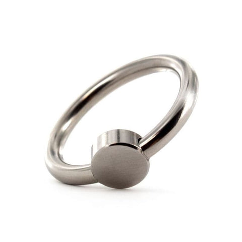 Hells Couture FunSteel Male Glans Ring with Frenulum Massaging Bead - Cock Rings