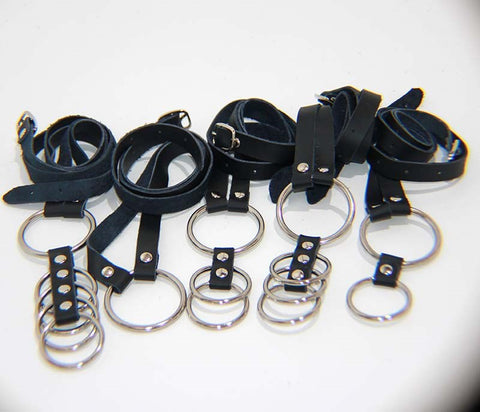BDStyle Gates of Hell Harness 5 Rings Cock Ring Set - Cock Rings