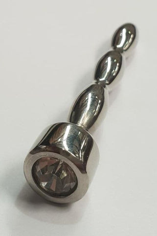 Hells Couture Gemmed Penis Plug Surgical Steel with Decorative Gem - Penis Plugs