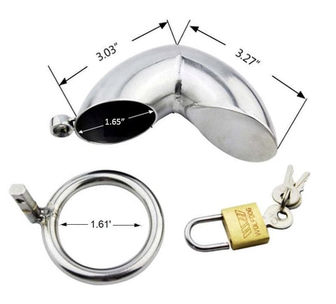 BDStyle Get Bent Chastity Cage for Extended Male Denial and Control - Male Chastity