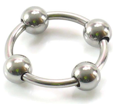 BDStyle Glans Ring With 4 Balls Penis Head Stimulation - Ball and Cock Toys