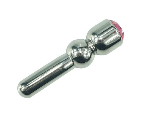 Glowstick Gemmed Ascending Penis Plug Medical Grade Steel Urethral Sex Toy - Penis Plugs