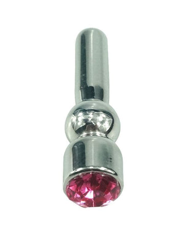 Glowstick Gemmed Ascending Penis Plug Medical Grade Steel Urethral Sex Toy - Penis Plugs