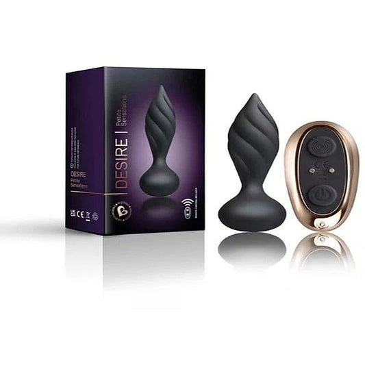 Sensations Desire Butt Plug Black by Rocks Off - Butt Plugs