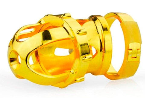 BDStyle Gold Kinger Male Chastity Device with Gold Plated Finish - Male Chastity