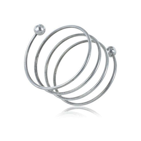 Hells Couture 4Shared Cock Ring Spiral Surgical Steel Spiral Design - Cock Rings