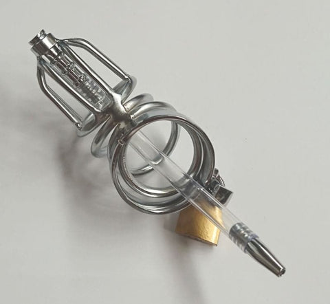 BDStyle Hoop Male Chastity Cage with Urethral Tube and Open Design - Male Chastity