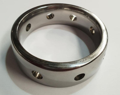 Hells Couture Hot & Cold Metal Cock Ring 15mm Temperature Play Enhancement - Cock Rings