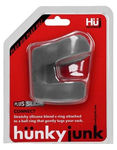 Hunkyjunk CONNECT C Ring/Ball Tugger with Dual Ring Design - Cock Rings