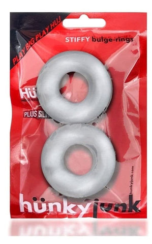 Hunkyjunk Stiffy Bulge Rings PLUS+Silicone Cock Ring Set - Cock Rings
