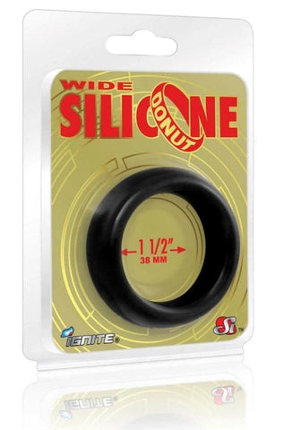 SI Novelties Ignite Wide Silicone Donut Premium Cock Ring - Ball and Cock Toys