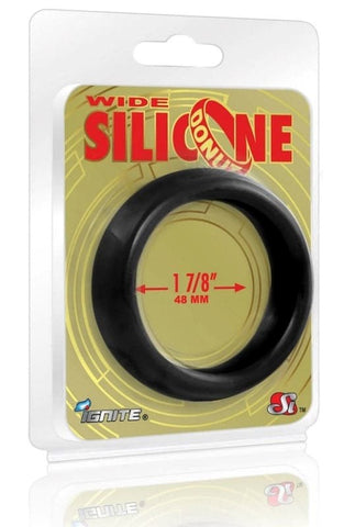 SI Novelties Ignite Wide Silicone Donut Premium Cock Ring - Ball and Cock Toys