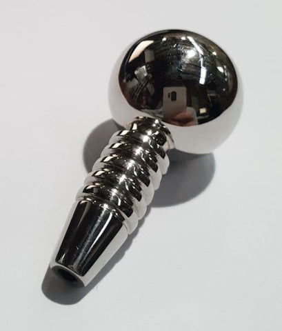 Hells Couture Imgar Ribbed Sperm Stoppers Medical Grade Steel - Penis Plugs